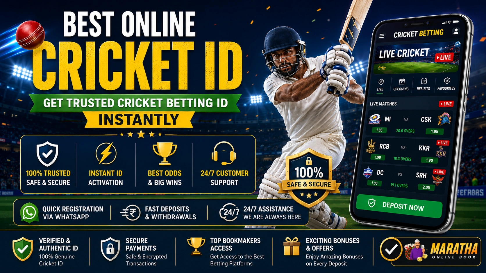 Best Online Cricket ID – Get Trusted Cricket Betting ID Instantly