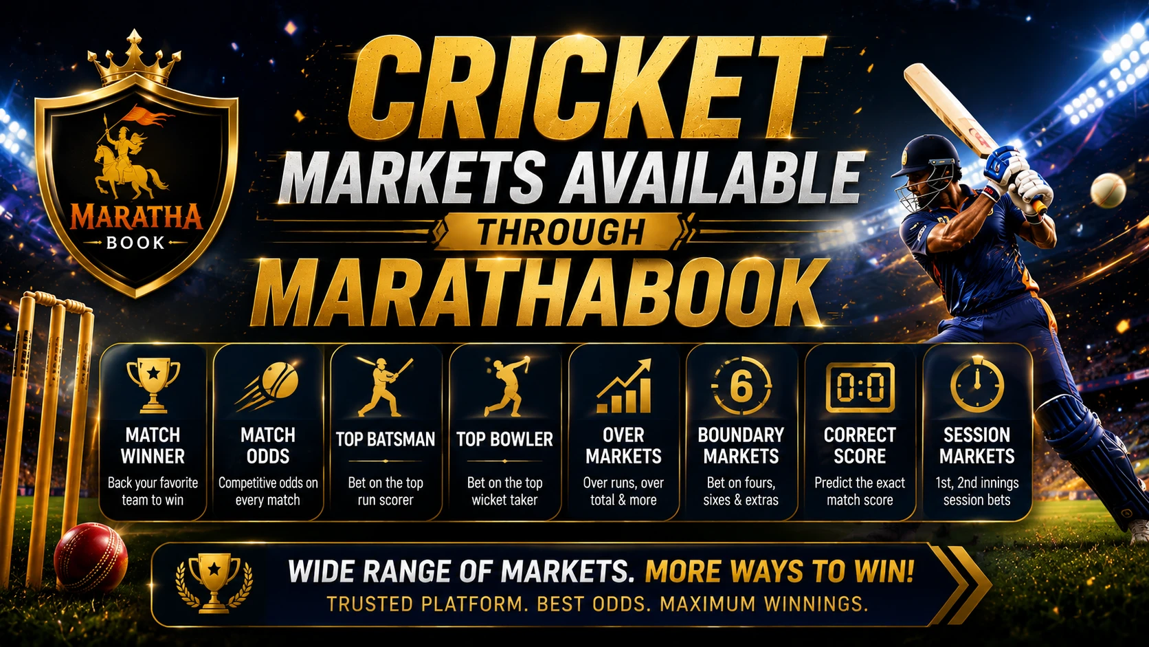 Indian Cricket Betting App Available Through MarathaBook 