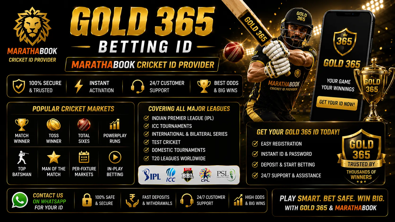 Gold 365 Betting ID | MarathaBook Cricket ID Provider
